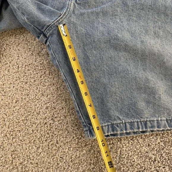 Wrangler Shorts Mens 42 Blue Denim Cargo Carpenter Utility Pockets Workwear - Picture 9 of 13